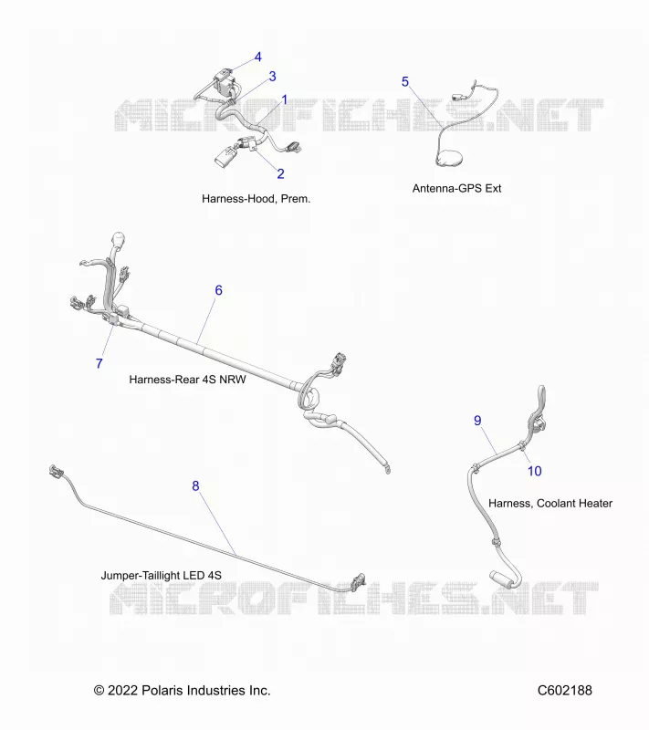 ELECTRICAL, WIRE HARNESSES, HOOD/JUMPERS, GPS