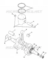 CRANKSHAFT AND PISTON 6X6 250 W938727 (4924092409043A)