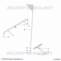 BODY, ACCESSORY BUMPER, FLAG, AND PASS HANDLE