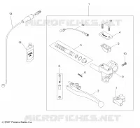 ENGINE, CLUTCH LEVER AND MASTER CYLINDER