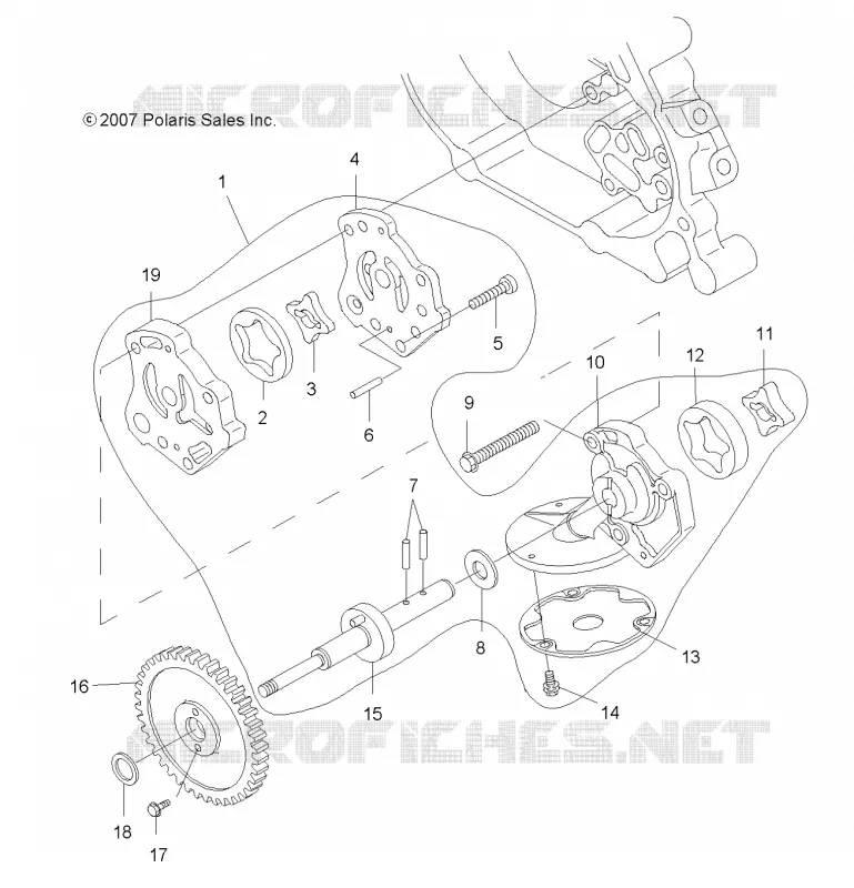 ENGINE, OIL SYSTEM AND OIL PUMP