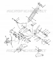 SWING ARM WELDMENT/REAR SHOCK ASM. 250 4X4