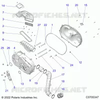 DRIVE TRAIN, CLUTCH COVER AND DUCTING