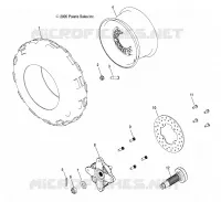 FRONT WHEEL AND HUB, FRONT