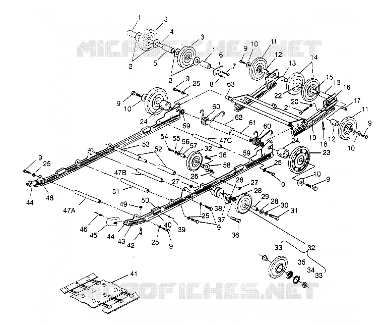 SUSPENSION ASSEMBLY WIDETRAK LX 0952064 AND  EUROPEAN WIDETRAK LX E952064 (4928942894B011)