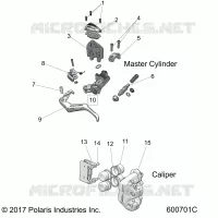 BRAKES, CALIPER AND MASTER CYLINDER ASM.
