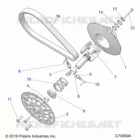 DRIVE TRAIN, SECONDARY CLUTCH