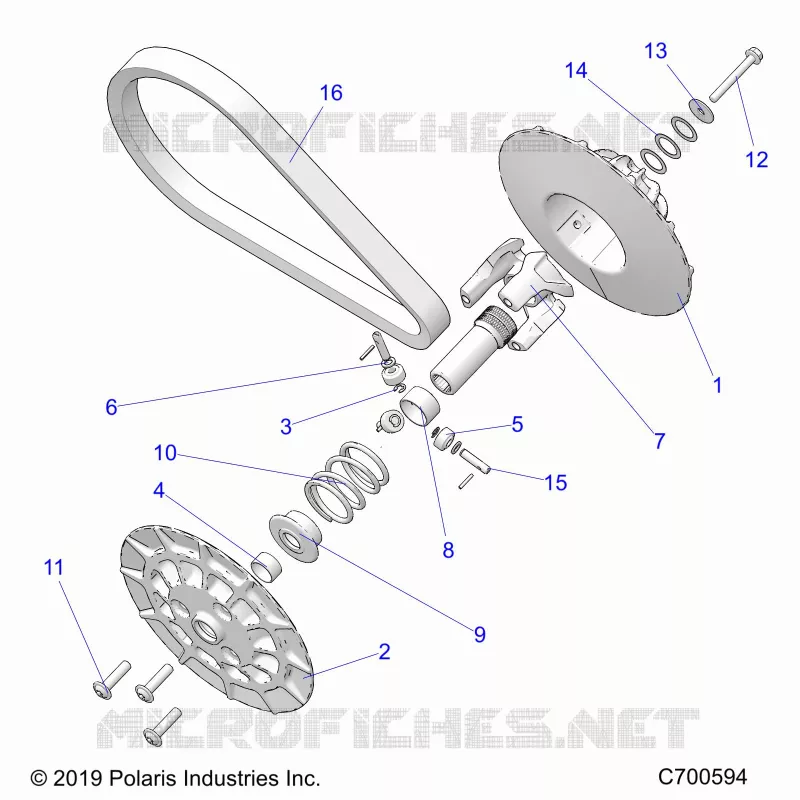 DRIVE TRAIN, SECONDARY CLUTCH