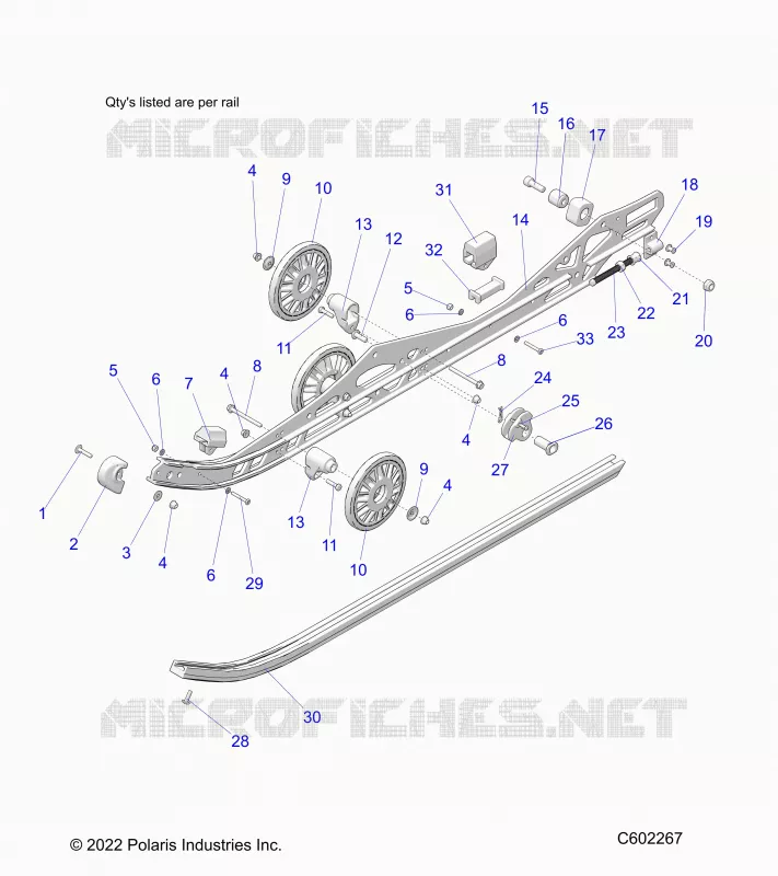 SUSPENSION, RAIL BEAM LH/RH