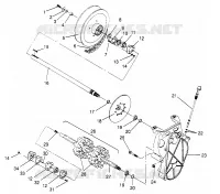DRIVE TRAIN ASSEMBLY 500 CARB 0962764, 500 CARB SKS 0962564,  500 CARB SKS (4931873187B012)