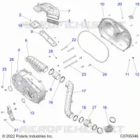 DRIVE TRAIN, CLUTCH COVER AND DUCTING
