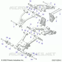 REAR SUSPENSION CONTROL ARM, MOUNTING