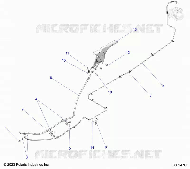 REAR BRAKE BRAKE LINE AND PARK BRAKE