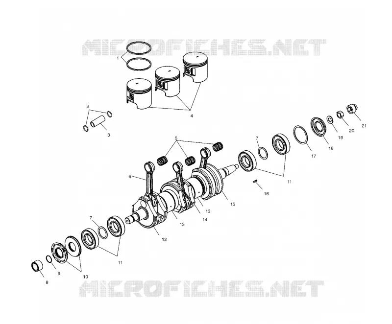 CRANKSHAFT AND PISTON