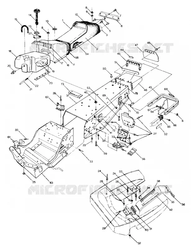 CHASSIS AND SEAT 650 UPDATD 2/90 (4916801680001A)