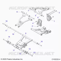 REAR SUSPENSION CONTROL ARM, MOUNTING