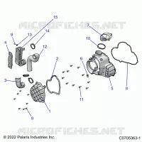 ENGINE, ALTERNATOR COVER HVAC