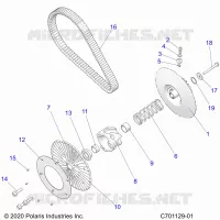 DRIVE TRAIN, SECONDARY CLUTCH/BELT