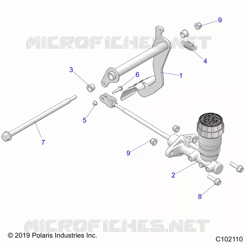 BRAKES, PEDAL AND MASTER CYLINDER MOUNTING