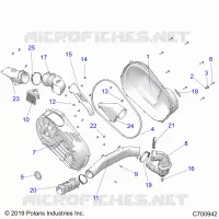 DRIVE TRAIN, CLUTCH COVER AND DUCTING