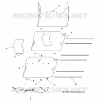 FLOOR PANEL, PLASTIC, 6 PASSENGER