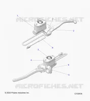 FRONT BRAKE BRAKE LEVER AND MASTER CYLINDER