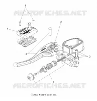 FRONT BRAKE BRAKE LEVER AND MASTER CYLINDER