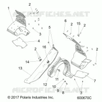 CHASSIS, CLUTCH GUARD AND FOOTRESTS