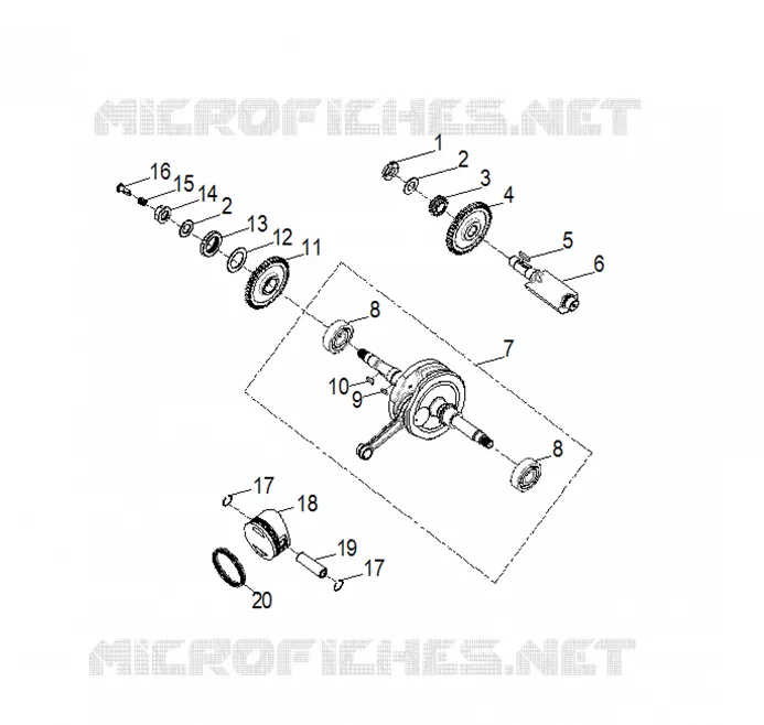 ENGINE, CRANKSHAFT AND PISTON