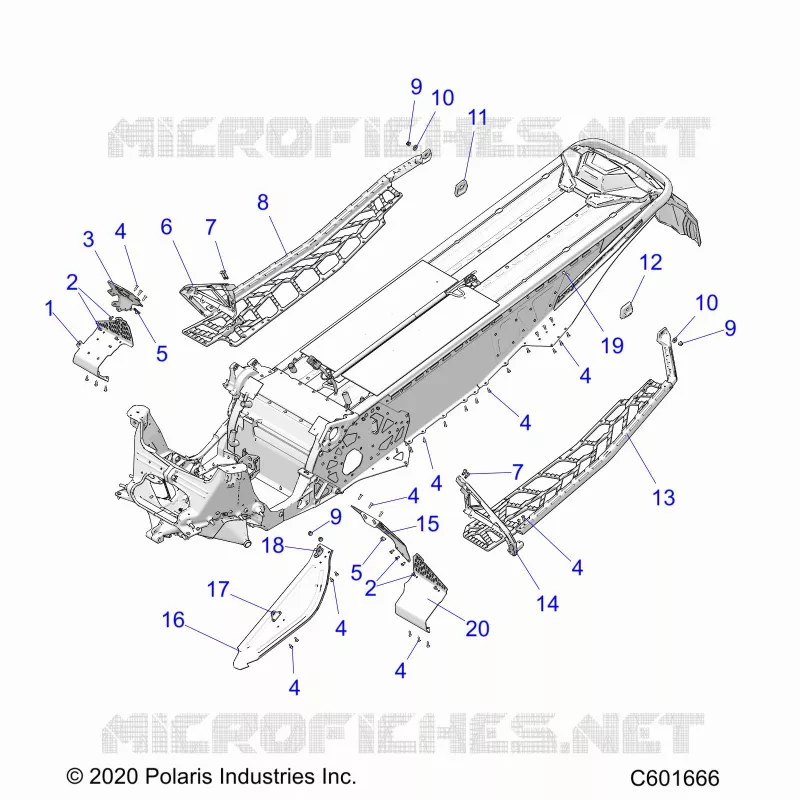 CHASSIS, CLUTCH GUARD, FOOTRESTS, AND RUNNINGBOARDS