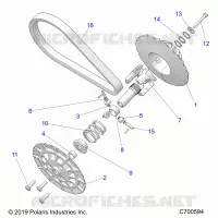 DRIVE TRAIN, SECONDARY CLUTCH