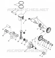 CRANKSHAFT AND PISTON (400) XPRESS 400 W969540 (4935923592D013)
