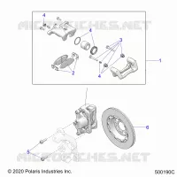 BRAKES, FRONT BRAKE CALIPER (SL/SLR MODELS)