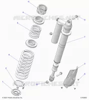 SUSPENSION, REAR SHOCK MOUNTING