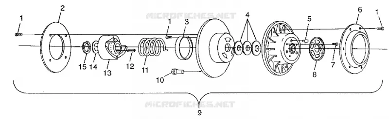 DRIVEN CLUTCH 440 XCR 0971660 (4937893789B013)