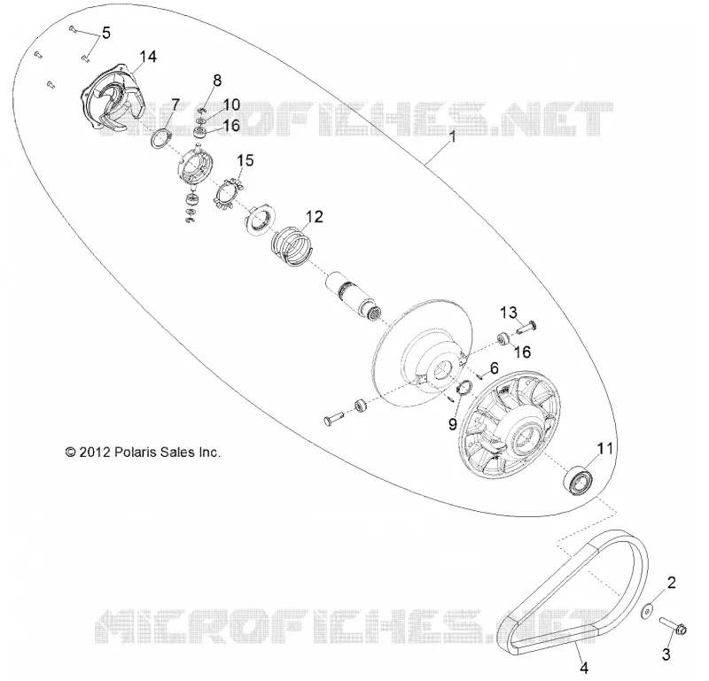 DRIVE TRAIN, SECONDARY CLUTCH