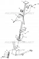 STEERING POST    SCRAMBLER 400 W98BC38C (4947254725B010)