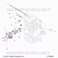 ENGINE, THROTTLE BODY AND FUEL RAIL