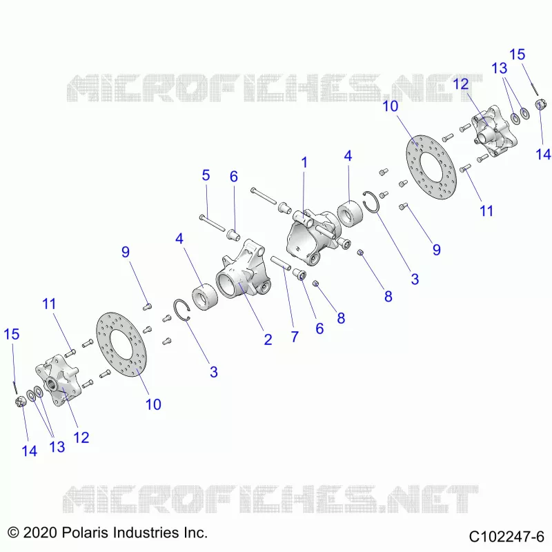 SUSPENSIONDLE HUBS, CARRIER AND BRAKE DISC- A23S6E57F1/FK (C102247-6)