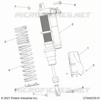 SUSPENSION, REAR SHOCK MOUNTING, DELUXE
