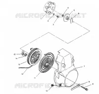 RECOIL STARTER ASSEMBLY 440 0952760, 440 SKS 0952560,  AND EUROPEAN 440 SKS (4929032903D001)