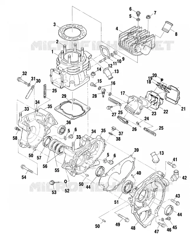 CRANKCASE AND CYLINDER
