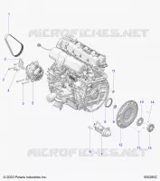 ENGINE, ALTERNATOR, FLYWHEEL, AND STARTER