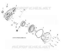 ENGINE, STATOR AND FLYWHEEL