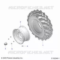 WHEELS, FRONT TIRE