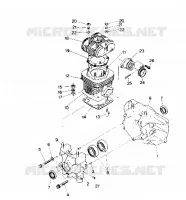 CRANKCASE AND CYLINDER STAR TRAK (4912731273018A)