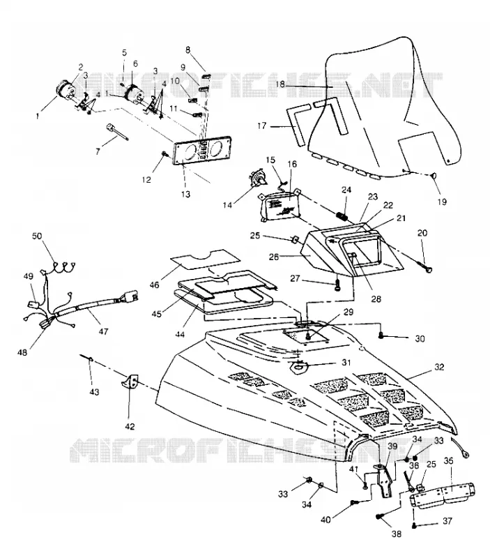 HOOD ASSEMBLY WIDETRAK LX 0952064 AND  EUROPEAN WIDETRAK LX E952064 (4928942894A010)