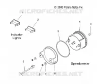 SPEEDOMETER AND INDICATOR LIGHTS
