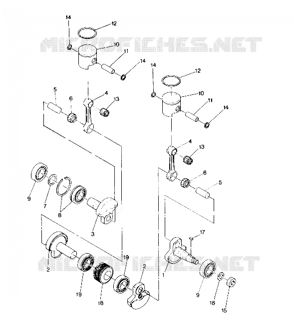 PISTON AND CRANKSHAFT SPRINT E/S (4915431543025A)