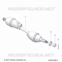 DRIVE TRAIN, HALF REAR SHAFT